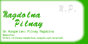 magdolna pilnay business card